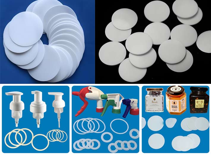 Sellos para tapas farmacéuticas (grado alimenticio, libre de contaminantes)

Sellos para tapas de alimentos y bebidas (excelente retención de vacío)

Sellos para tapas cosméticas (resistencia superior a aceites)

Sellos para tapas de vinos y licores (sellado hermético)

Sellos para tapas tipo pump (amortiguación y elasticidad)

Amortiguación interior para bolsos y cajas de regalo (sustituye juntas de goma tradicionales)
